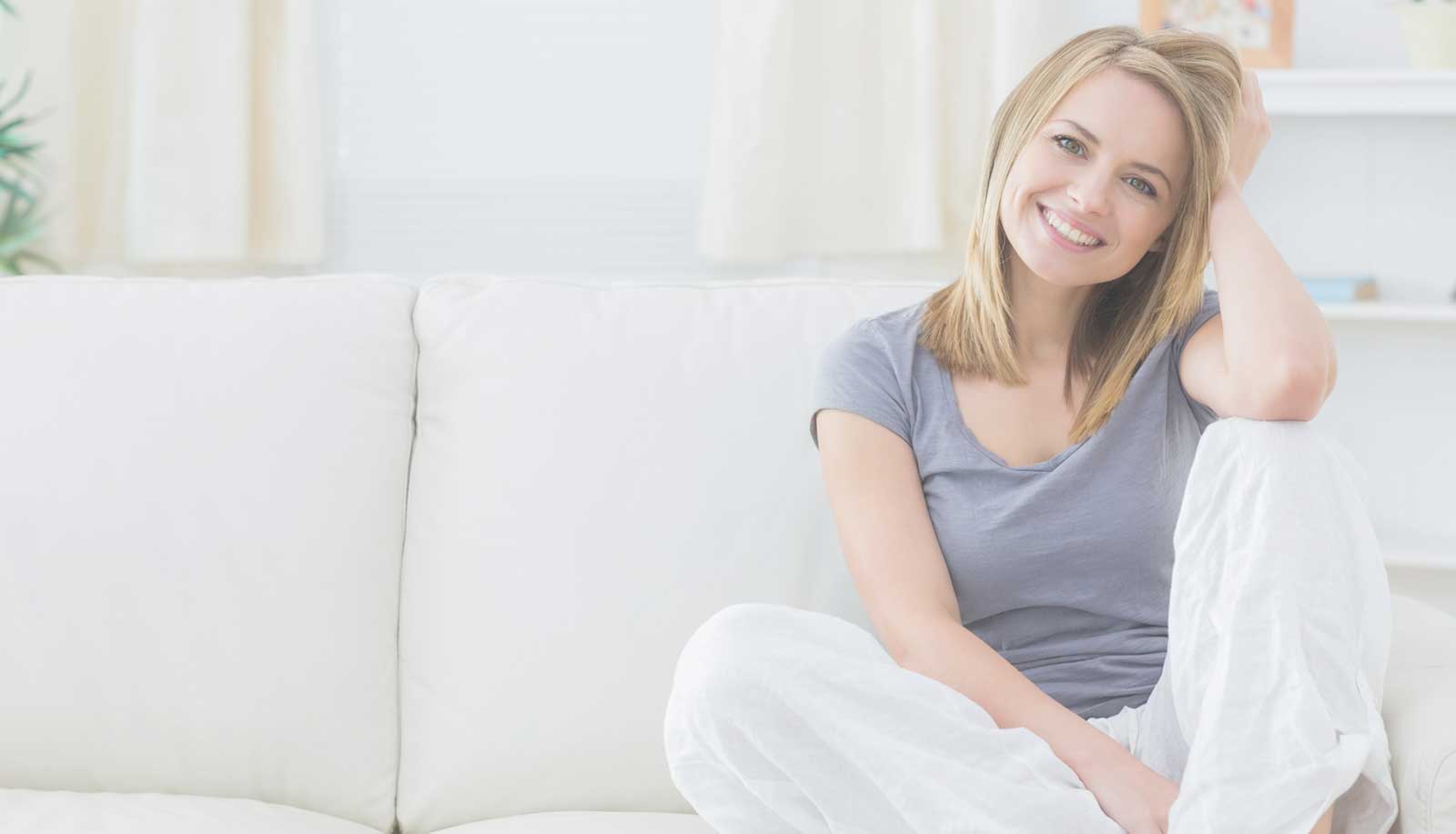 Happy Girl is Sitting on White Chair
