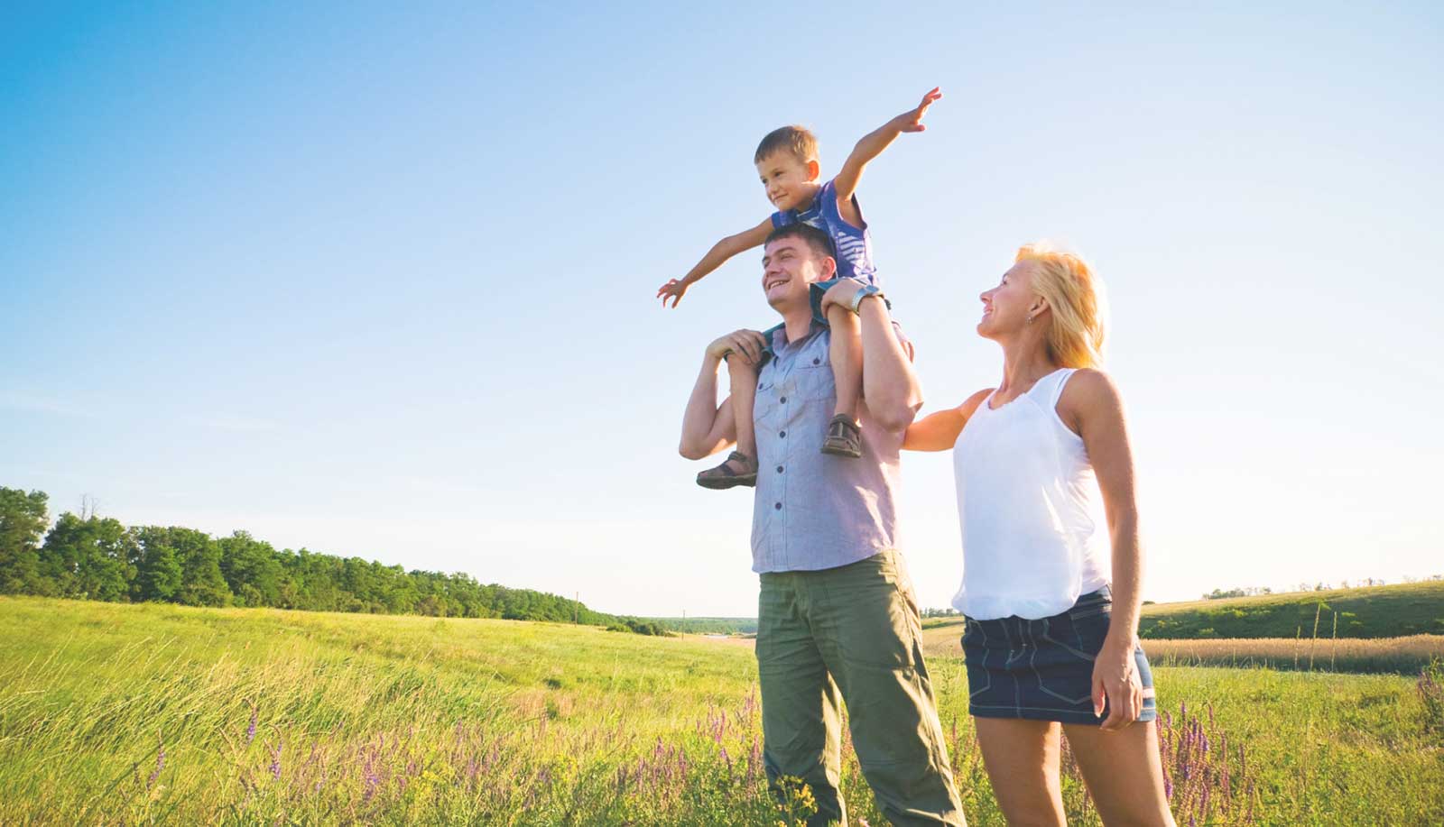 Happy Family in Green Ground